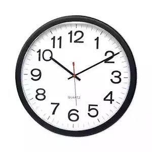 Universal Indoor/Outdoor Clock, 13 1/2", Black - Picture 1 of 6