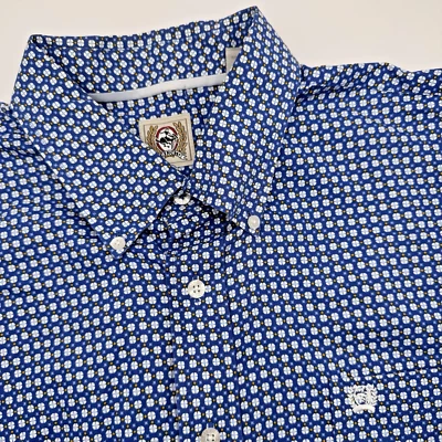 Camisa CINCH Western Para Hombre XL Azul Naranja Floral Algodón Manga Larga Con Botones Foto 1 de 4