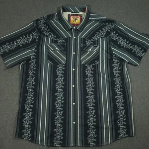 Mens Cinch Classic Cowboy Collection SS Western Pearl Snap Shirt Sz XXL Floral - Picture 1 of 9