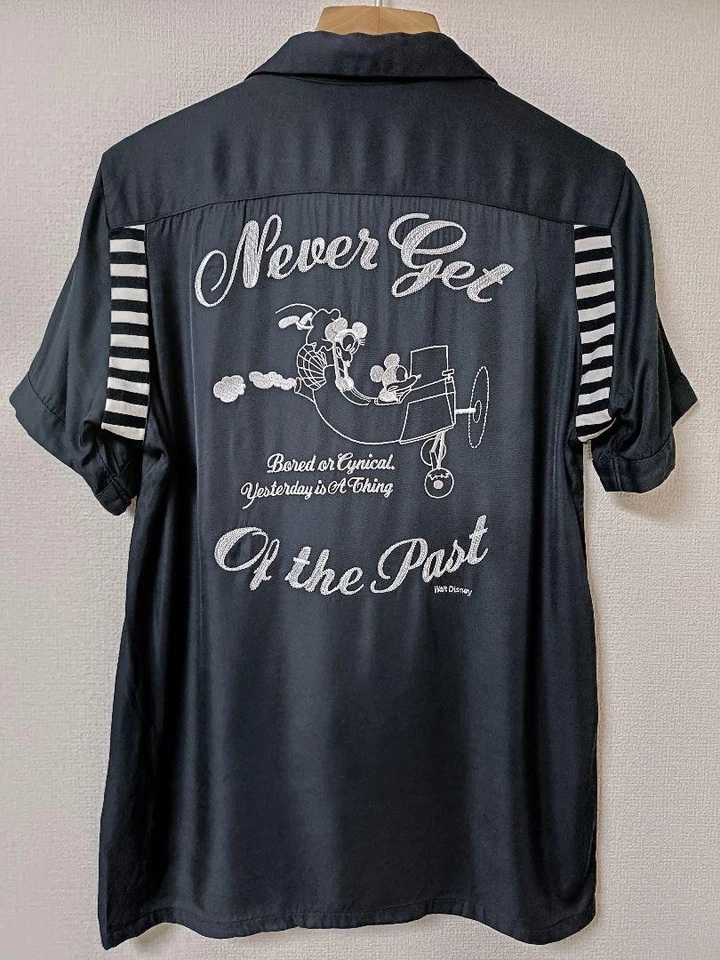 TK Takeo Kikuchi x Disney Mickey Bowling Shirt Negro Talla 3 - Imagen 1 de 4