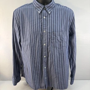 Brooks Brothers rotes Fleece Hemd Herren XL blau gestreift Button Down Freizeit Baumwolle - Bild 1 von 9