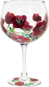 The Leonardo Collection Bicchiere Gin Papavero Dipinto a Mano di Lynsey Johnstone con Gi - Foto 1 di 1