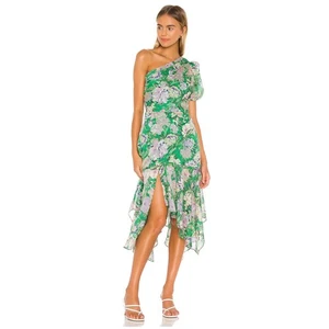 ASTR the Label Santorini One Shoulder Kleid in Grün Flieder Floral Größe M - Bild 1 von 10