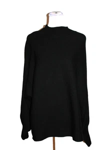 T Tahari Womens Long Sleeve Mock Neck Ribbed Sweater Black Plus Size 2X NEW - Picture 1 of 2