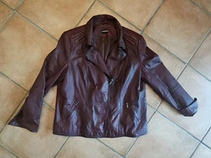 Damen Lederjacke Bikerjacke Samoon by Gerry Weber Gr. XL / XXL s. Maße bordeaux - Bild 1 von 11
