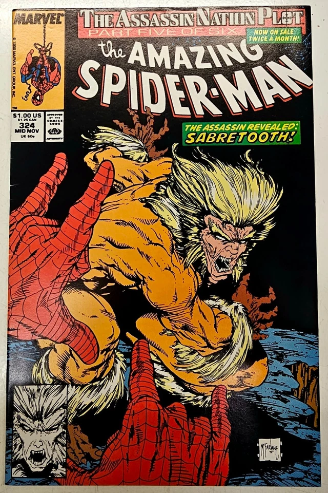Amazing Spiderman 324 Marvel Comics Key Issue High Grade FN/VF Todd McFarlane Foto 1 de 1