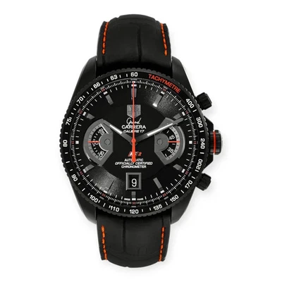 Tag Heuer Grand Carrera 43MM Hombre Negro Titanio PVD - CAV518K.FC6268 Foto 1 de 4