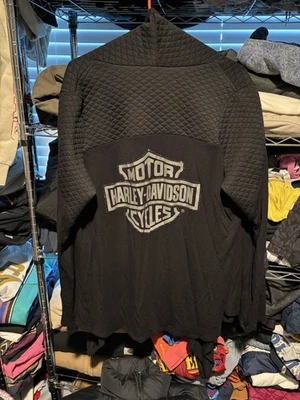 Suéter Harley-Davidson para mujer mediano negro metálico con logotipo Foto 1 de 4