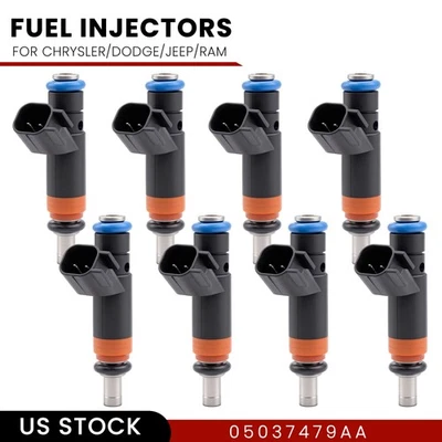 8x Fuel Injectors 5037479AA For 2011 2012 2013 2014 2015-2018 Ram 1500 5.7L V8 Foto 1 de 4
