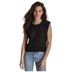 Ralph Lauren Denim & Supply Schwarz Mesh Ärmellos Baumwolle Top Damen Gr. XS - Bild 1 von 6