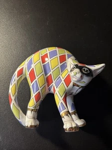 PAUL CARDEW COOL CATZ HARLEQUIN SCAREDY CAT PERFECT CONDITION Free Shipping L - Picture 1 of 8