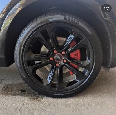 Juego de 4 cubiertas de pinza de freno MGP rojas Audi Q3 Quattro 2015-2018 Foto 1 de 4