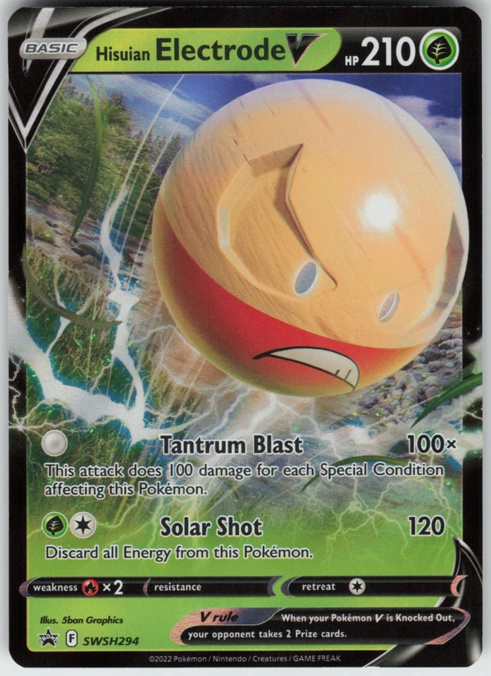 Holo Foil Hisuian Electrode V - SWSH294 Promo SWSH: Sword & Shield Promo Cards - Image 1 of 1