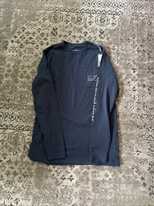 Vineyard Vines Boy’s Long Sleeve Classic Whale T-Shirt Navy Blue Sz XL - Picture 1 of 6