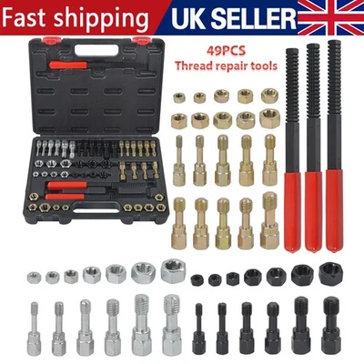 49PCS Thread Repair Chaser Tool UNC UNF Metric Thread Restorer Kit UK - Image 1 of 4