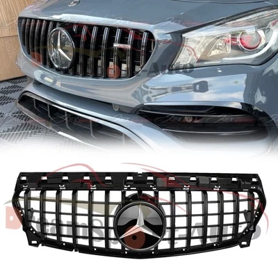 Parrilla negra brillante para Mercedes Benz W117 Clase CLA CLA250 2013-2019 parrilla delantera Foto 1 de 4
