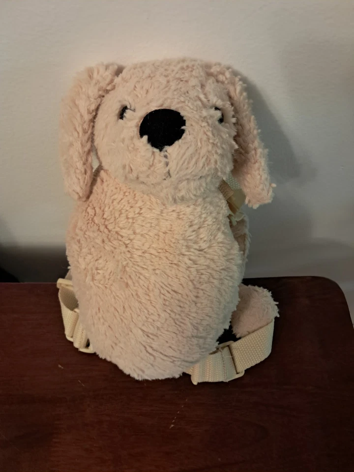 Arnês de segurança de pelúcia para filhotes de cachorro coleira infantil 2 em 1 amigo fofo macio - Imagem 1 de 4