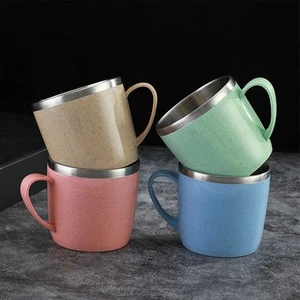 Edelstahl Tasse Kaffeebecher Verbrühschutz für Kinder Milch Tee Wasserflasche - Bild 1 von 66
