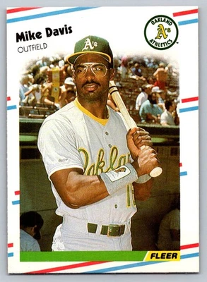 1988 Fleer #277 Mike Davis Oakland Athletics - Image 1 of 2