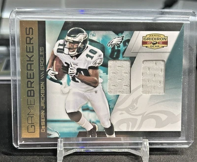Camiseta deportiva Panini Gridiron Gear Desean Jackson 2010 doble reliquia #22 Gamebreakers/100 Foto 1 de 2