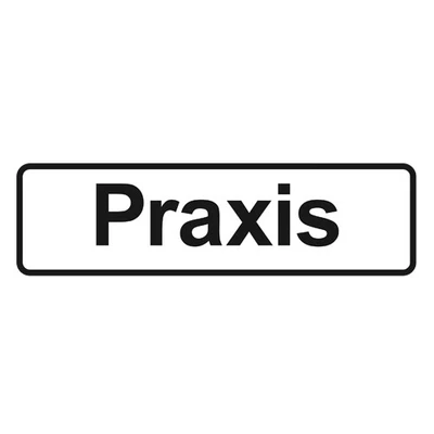 G|S|P Hinweisschild - Praxis 200 x 60 mm Aufkleber