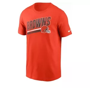 Nike Men's NFL Cleveland Browns Blitz Helmet Orange T-Shirt Size Medium NWT - Picture 1 of 2