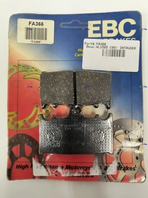 Pastillas de freno EBC FA366 orgánicas 2002-2009 Suzuki VL1500 Boulevard traseras FA366 Foto 1 de 2