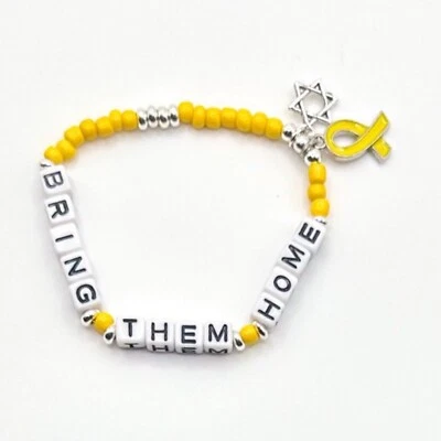 Pulsera Bring Them Home con cinta amarilla y estrella de David Foto 1 de 3