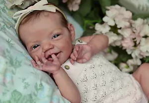 Lifelike Baby Girl Reborn Dolls 20in Real Looking Baby Doll Smiling Newborn Doll - Picture 1 of 4