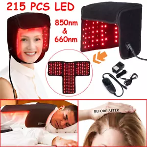 Hair Loss LED Red near Infrared Light Therapy Cap Hat Hair Regrowth Pain Relief - Picture 1 of 12