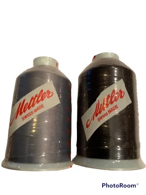 Mettler Metrosene Plus Poly  Thread Lot of 2 New 1000 Meter Spools Clr  237/S-3 - Image 1 of 3