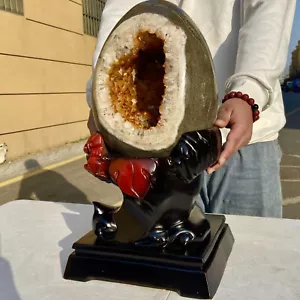 36.72lb Vibrant yellow crystal dragon egg - a unique crystal gift for decoration - Imagen 1 de 13
