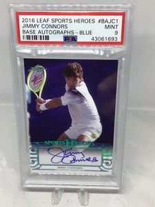 2016 Leaf Sport Heroes Autograph Blue 4/10 #BAJC1 Jimmy Connors PSA 9