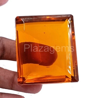 Piedra preciosa transparente certificada citrino naranja corte esmeralda 737,90 CT 4HK Foto 1 de 4