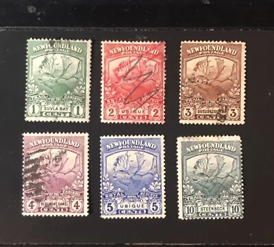 Stamps Newfoundland: Sc115 to Sc119 & Sc122 Trail of the Caribou,  see detail. - Image 1 of 4