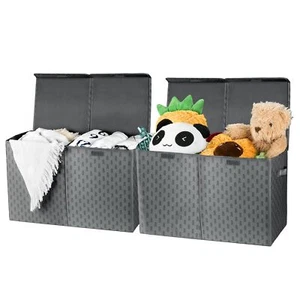 Hula Home Aufbewahrungstruhe (2 Stck.) | Groß | Klappbar Polyester Leinen Stoff St... - Bild 1 von 8
