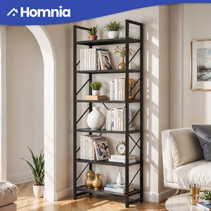6 Tier Corner Bookcase Bookshelf Wooden Display Rack Storage Home Living Room - Picture 1 of 7