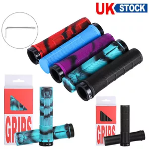 Bicycle Handle Bar Grips Double Lock On For BMX MTB Mountain Bike Cycle Grip - Picture 1 of 17