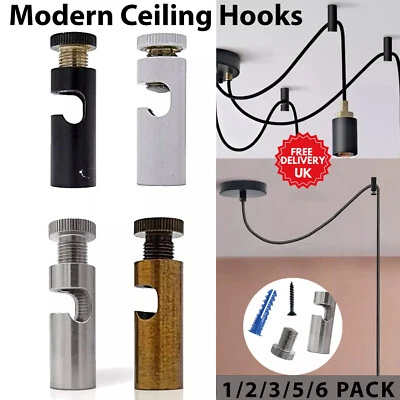 Ganchos de techo modernos hágalo usted mismo para luz Swag fácil ajuste agarre de cable bloqueo de cable retro 44 mm Foto 1 de 4