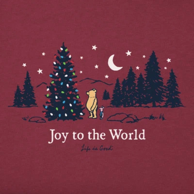 NWT Women's Life is Good Winnie The Pooh Joy To The World Red SS Crusher Tee - Image 1 of 3