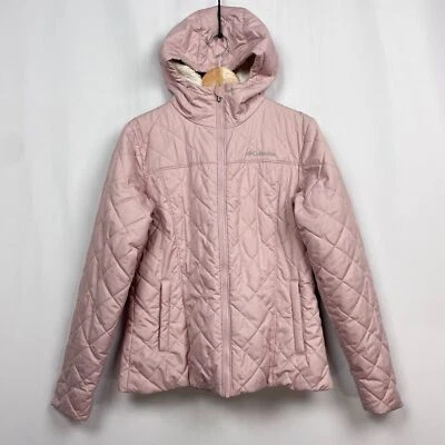 Chaqueta Champion con Capucha Forrada de Piel Sintética Talla M Rosa Acolchada Cremallera Completa Defectos Foto 1 de 4