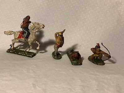 Elastolin Lineol 7,5 cm Indios Norteamericanos Lote C-59 Foto 1 de 4