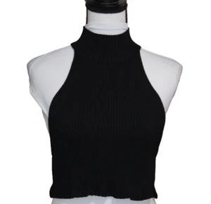 Proenza Schouler Knit Cropped Ribbed Top Sleeveless Mock Neck Crop Cute Small - Picture 1 of 6