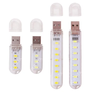 5V USB Hard LED Strip Light 3/8leds Hard Lamp White/warm white with PC Cover - Picture 1 of 5