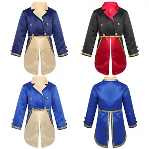 Kid Boy Prince Halloween Cosplay Costume Turn-Down Collar Tuxedo Jacket AU - Picture 1 of 30