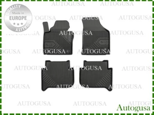 NEW LHD BLACK RUBBER FLOOR MATS CAR LINERS ALL WEATHER FOR VW TOURAN 2003-2014 - Picture 1 of 6