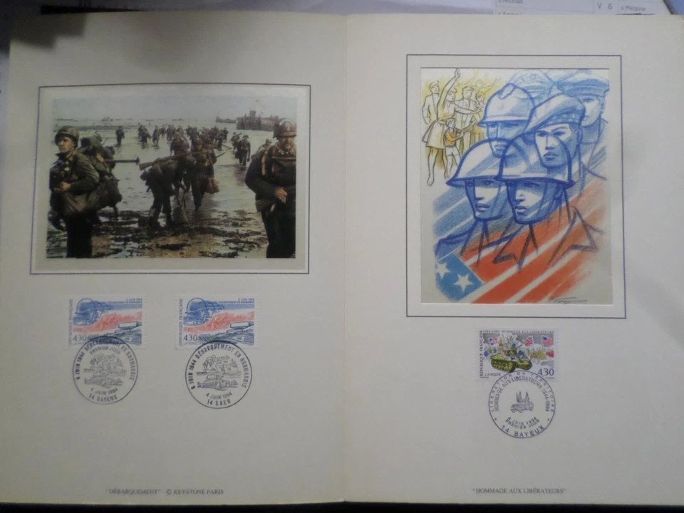 France 1994, Landing Normandy Document Ceres 1° Day Stamp 2887/88, FDC - Image 1 of 2