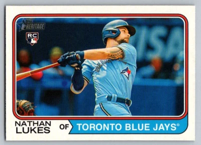 2023 Topps Heritage Base # 667 Nathan Lukes - Toronto Blue Jays RC - Image 1 of 2