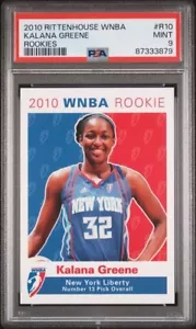 2010 Rittenhouse WNBA Rookie Kalana Greene PSA 9 New York Liberty UCONN Huskies - Picture 1 of 2
