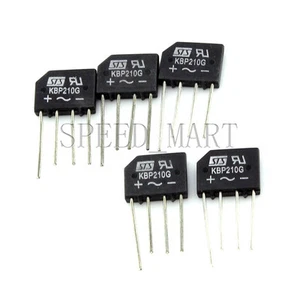 5 pcs KBP210 Bridge Rectifier Gleichrichter 1000V AC change DC 2A KBP-210 - Picture 1 of 4